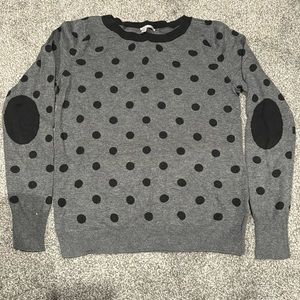 Halogen Gray Polka dot sweater Medium